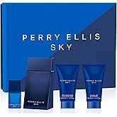 Perry Ellis Sky 4-Piece Men's Gift Set - 3.4 oz eau de toilette, 1.7 oz aftershave, 1.7 oz shower gel, .25 oz EDT mini travel spray