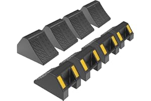 ORANCLUS Heavy Duty Rubber Wheel Chocks 8 Packs, Premium Wheel Stopper for Car, Travel Trailers, RV, Truck, and ATV (4 Inch - 8Pack)