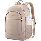 LOVEVOOK Laptop Backpack for Women, 18 Inch Travel Backpack, Large Capacity Casual Daypack, Work Computer Backpack, Travel Backpack for College, Light Beige