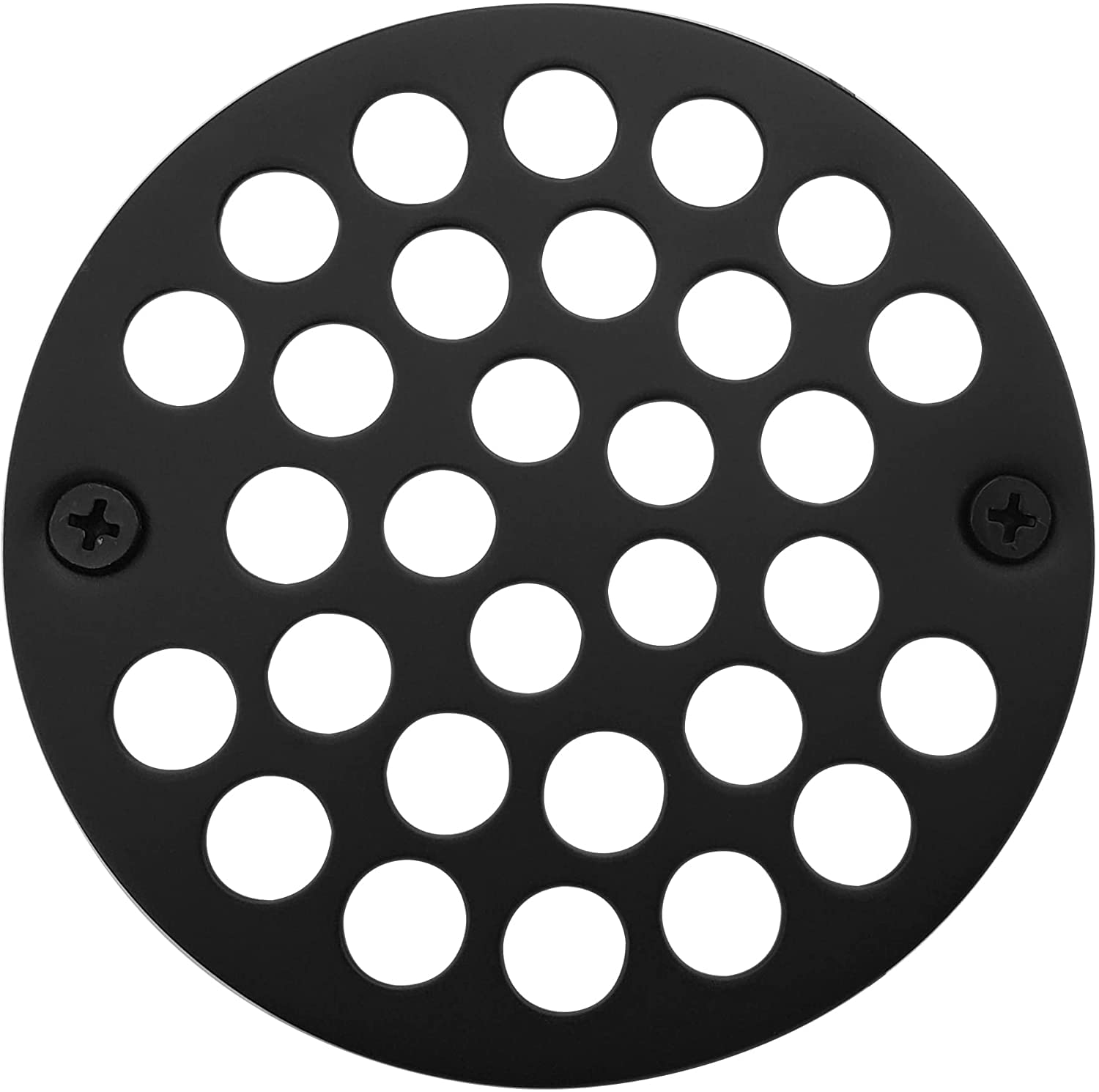 Westbrass D3192-100-62 4" OD Brass Shower Strainer Grid Drain Cover, 100 Pack, Matte Black, 100 Count Image