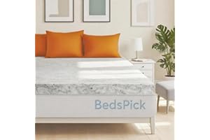 BedsPick 2 Inch Mattress Topper Twin XL Memory Foam, Mattresses Pad Extra Long Twin Charcoal Infused, Soft College Dorm Bed Toppers, CertiPUR-US and Oeko-Tex Standard 100 Certified