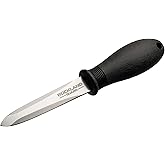 Rockland Guard Oyster Shucking Knife - 3.5&rdquo; Heavy Duty 420 Stainless Steel Shucker for Clams &amp; Shellfish - Non-Slip Ergonomic Handle Seafood Tool for Beginners, 1-Pack