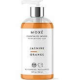 MOXE All Natural Hand Wash – Aromatic Jasmine Orange Scent – Gentle, Organic & Plant-Based – For Kitchen & Bathroom – Biodegradable, Vegan, Cruelty-Free, No Sulfates or Parabens – 12 oz