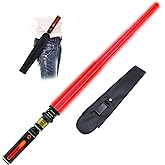 Light Up Saber for Kids, Red Light Swords with FX Sound, Expandable Light Swords Set for Galaxy War Fighter Warriors, Hallowe