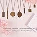 PandaHall Elite 42 Pcs 7 Styles Brass Flat Blank Stamping Tag Pendants Charms for Necklace Bracelet Jewelry DIY Craft Making Antique Bronze