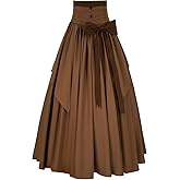 Women's Victorian Vintage Skirt Renaissance Medieval Pirate Peasant Maxi Elastic High Waist Skirts