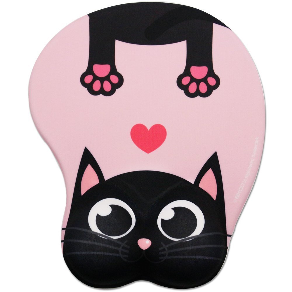 Cute Cat padexco Colorido Pink Cute Cat Mouse Pad con soporte de