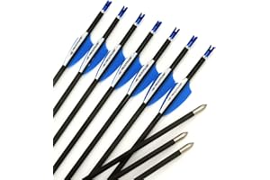 12pc ID 4.2mm .165" Custom Length 22-32 Inch Carbon Arrows Spine 1100 Target Practice & Hunting Arrow Rotatable Nock for Recu
