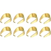 uxcell 100Pcs Pinch Clip Clasp, 8 x 11mm Pinch Clip Pendant Bail Connector Metal Pinch Bail for Pendants Jewelry Making DIY Craft, Gold