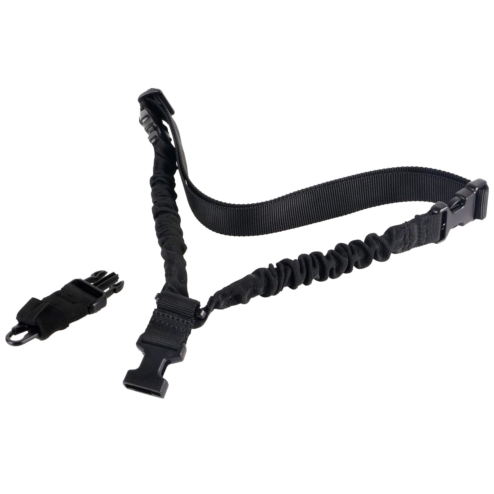 ToopMount Single Point Sling Tactical Gun Shoulder Rope Nylon Adjustable Rifle Strap for Airsoft Hunting Tactical Paintball (Black)