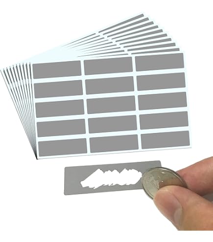 My Scratch Offs Rubbelaufkleber Silber, 3,8 X 3,8 Cm – 250 Stück Für Gewinnspiele & Partys