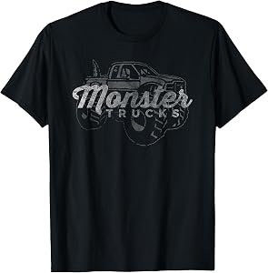 Monster Trucks Vintage Retro Big Truck Lover Men Women Kids T-Shirt