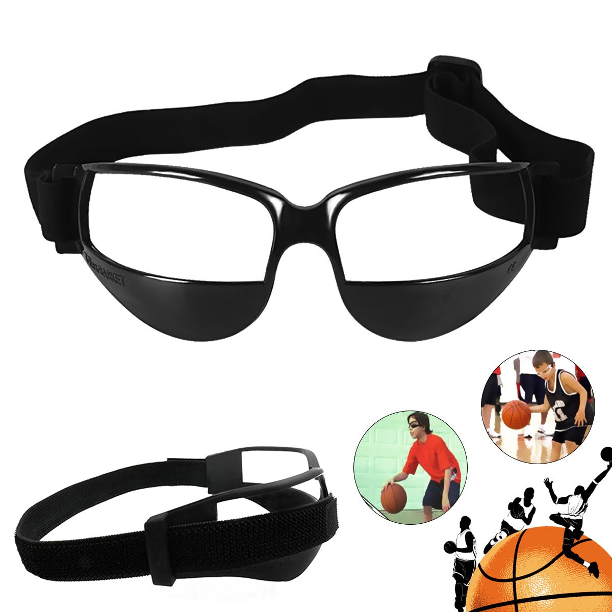 UCEC Basketball Dribble Goggles 2 Pack Eyewear Frame with Elastic Strap