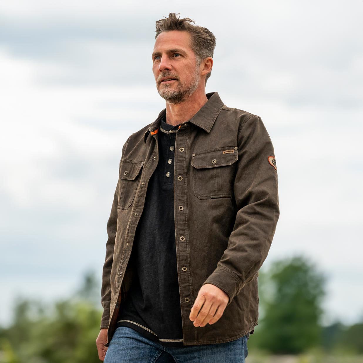 Legendary Whitetails Men's Flannel Lined Shirt Jacket Waxed Cotton Water Resistant