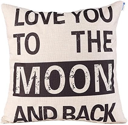 Happytimelol 18 x 18 Standard Size Cotton Linen Throw Pillow Case Cover with Quote Print