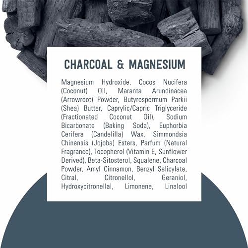 SCHMIDT’S ALUMINUM-FREE VEGAN DEODORANT CHARCOAL & MAGNESIUM WITH 24 HOUR ODOR PROTECTION, FOR WOMEN AND MEN, NATURAL INGREDIENTS, CRUELTY-FREE, 2.65 OZ