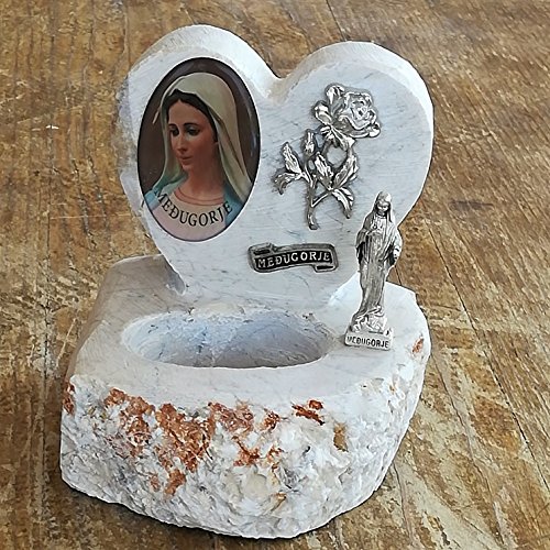 Handmade Holy Water Font Virgin Mary Heart Catholic Statue Out Of 