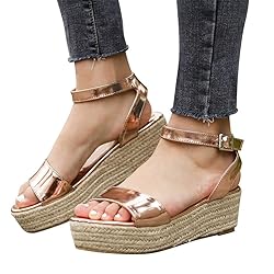 Gibobby Sandals for Women Platform Espadrilles,Flat