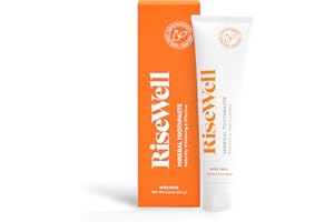 RiseWell Mineral Toothpaste - All Natural Toothpaste with Hydroxyapatite - Made in The USA, No Added Fluoride, SLS-Free - for a Stronger and Healthier Teeth, Wild Mint, 3.4 Oz
