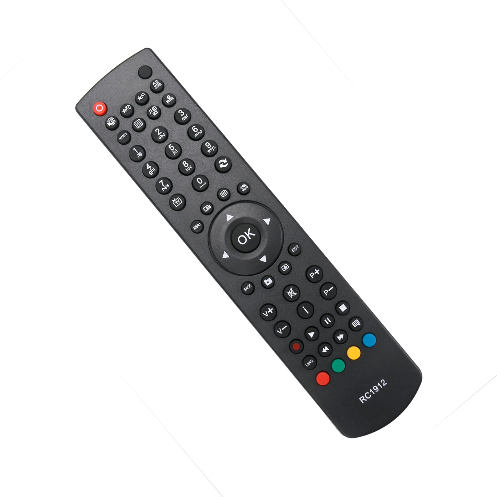 RC-1912 Replacement Remote Control -VINABTY-fit for Polaroid JVC Hitachi Digihome TELEFUNKEN Celcus Bush JMB Vestel TV RC1912 remote control LED32167FHDCNTD 32882HDLCD 32LED5003