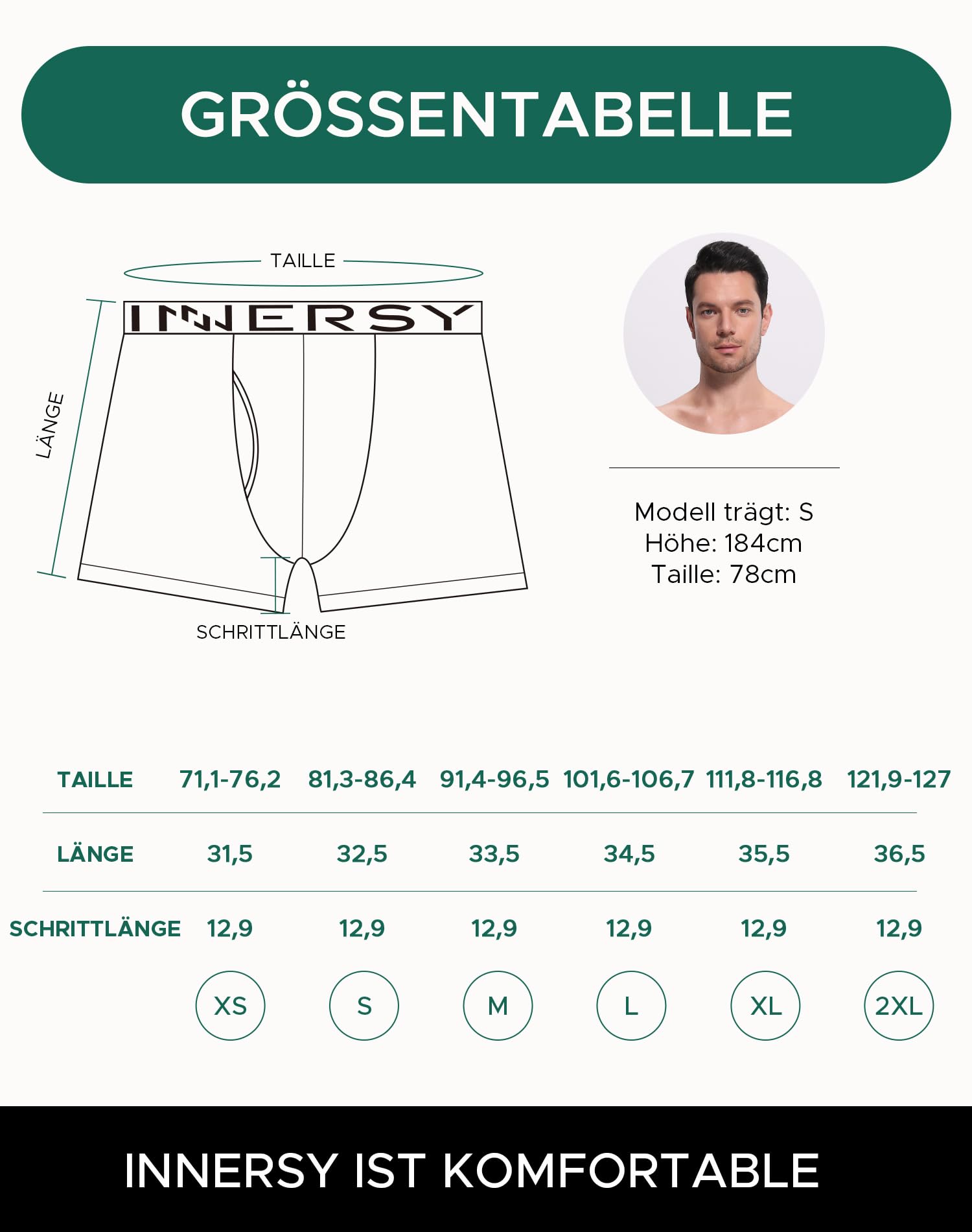 INNERSY Unterhosen Männer Baumwolle Boxershorts mit Eingriff Herren Bunt Unterwäsche 7er Pack (L, Rainbow Color) 6