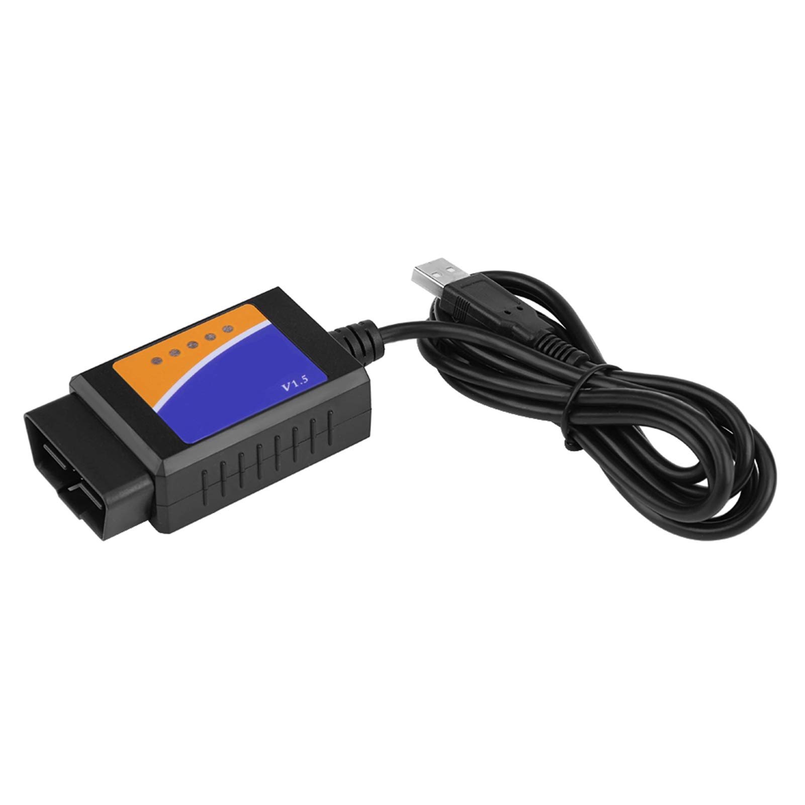 KIMISS OBD2 Adapter Car Diagnostic Cable OBD2 USB Connector Auto Diagnostic Cable USB OBD2 Diagnostic Cable Connection V1.5 OBD2 Diagnostic Cable Interface Scanner 12V