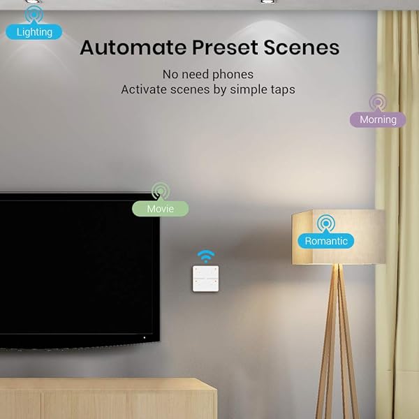 BroadLink Wireless Smart Button mit Hub Schalter zur Szenensteuerung und Fernsteuerung von Smart Home Gerten 3 Wege Lichtsteuerung mit Smart Lichtschalter