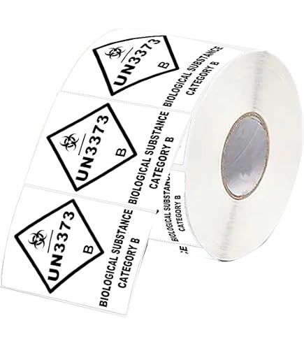 Shipping Labels Labelmaster - 2x2.75 Inch , Pack Of 500 UN3373 ...