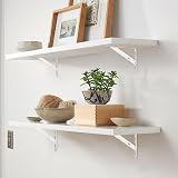 HAOCHEN 8 Pcs Heavy Duty Shelf Brackets 150x95mm White 90 Degree view 5