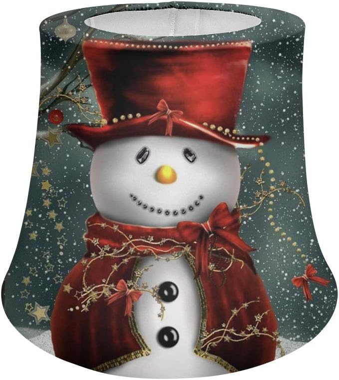 Woisttop Christmas Snowman Pattern Bedside Lampshade Table Lamp Shade Ceiling Lightshade Pendant
