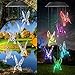 Wind Chime Solar LED Transparent Hummingbird Wind Chime Color-Changing Waterproof, Garden, Party, Decor Patio Yard Lawn etc