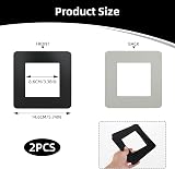 Fuitke Light Switch Covers Matt Black 3.38 Inch Acrylic 2 Pack view 2