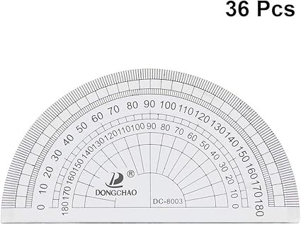Amazon 分度器 半円定規分度器 数学 角度測定用 ルーラー 180度 作業 ツール 学生 36 分度器 文房具 オフィス用品