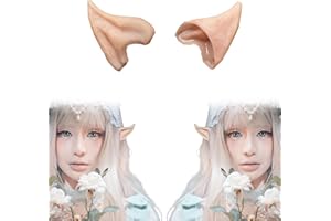 HOMEYA Elf Ears Halloween Cosplay Costumes Pointed Prosthetic Ear Tips Christmas Cosplay Gift for Women Kids Teens Men (1 pair)