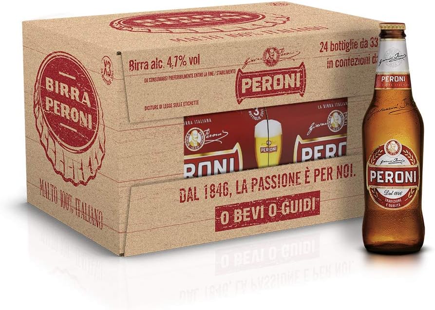 Peroni Red 330cl x 24 Bottles in a Pack 4.7 ABV Authentically