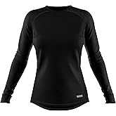 BLACKSTRAP Women's Pinnacle Crew Baselayer Top (Black, Large)