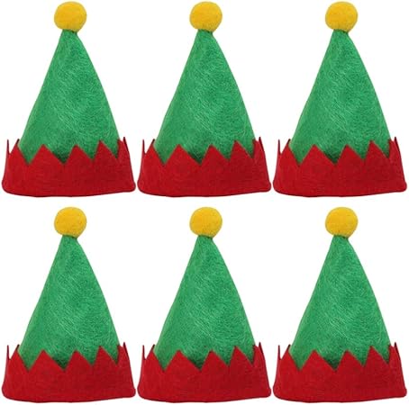 Amosfun Lot De 6 Mini Chapeaux De Noel A Faire Soi Meme Motif Chupa Chups Amazon Fr Cuisine Maison