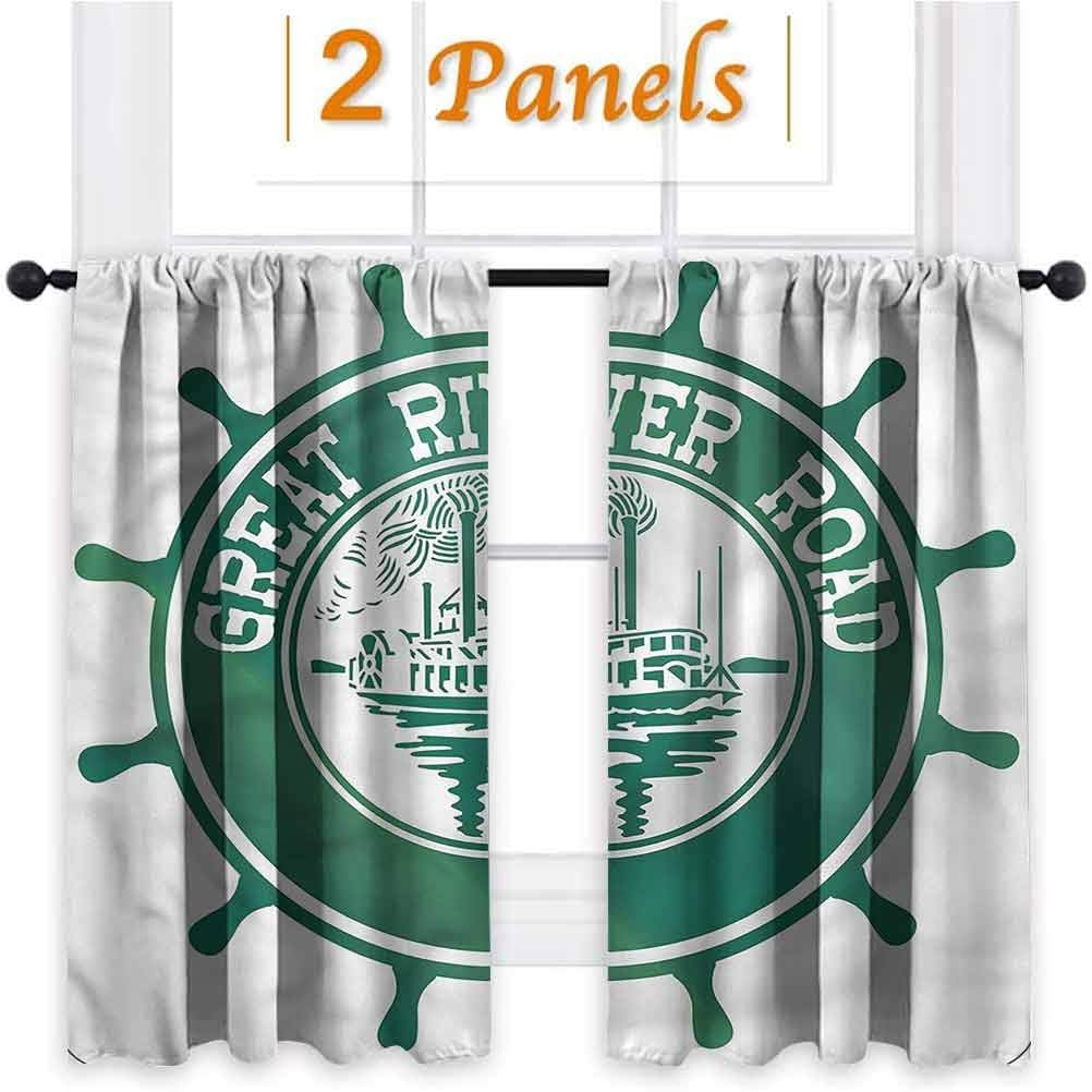 All of better Ships Wheel Soft Textured Curtains Natural Light Filtering Privacy Drapes USA River Mississippi 36x54 Inch