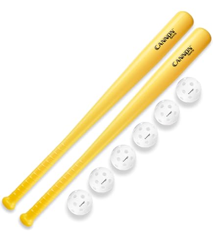 Ancienne Batte Wiffle Ball Jaune 30,5" - 2ème Génération, Made In USA, Officielle