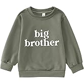 SOFEON Big Brother Sweatshirt Toddler Boy Promoted to Big Brother Pullover Announcement Crewneck Long Sleeve Shirt Fall Tops
