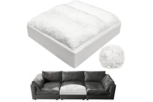 JZHLLA Replacement Couch Cushion 24"X 27"X 6"-7" Top Layer Shredded Foam and 30d Solid High-Density Sponge Sofa Cushions Replacement Insert Soft Supportive Sofa Seat Cushion