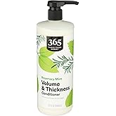 365 by Whole Foods Market, Volume & Thickness Conditioner with Rice Protein & Collagen, Rosemary Mint Scent, 32 Fl Oz