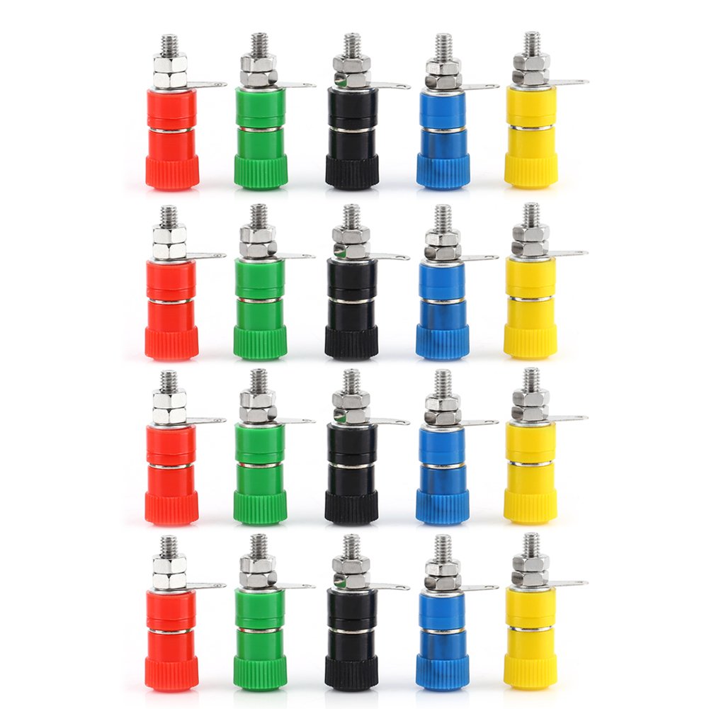 20Pcs 5 Color Binding Post Speaker Terminal for 4mm Banana Plug