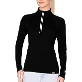 MERIWOOL Women’s Half Zip Base Layer Top 400g Heavyweight Merino Wool Sweater