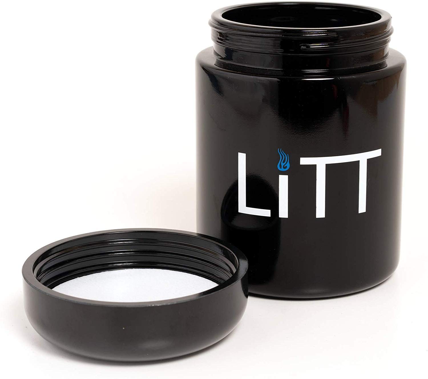 LITT - Stash Storage Metal Tub - Airtight Ultra Violet Glass Smell Proof & Clear Stash Jar for Herb Storage, Smell Proof Container, Refillable Herb Container | 250ml Standard.