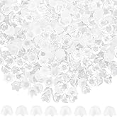 SUNNYCLUE 1 Box 600Pcs Large Trumpet Flower Beads Bulk Acrylic Bead Caps Transparent Tulip Lily Bellflower Floral Spacer Loose Beads End Caps for Jewelry Making Supplies DIY Necklace Bracelet Earrings