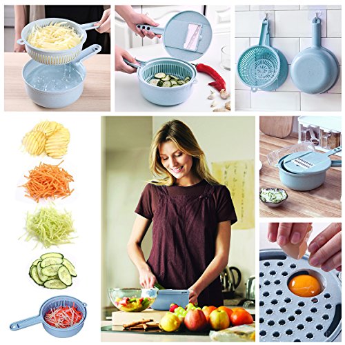 Vegetable Slicer Shredder Chopper Cutter Egg White Separator Multi Blades Kitchen Gadgets