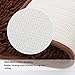 VDOMUS Microfiber Bathroom Contour Rugs Combo, Set of 2 Soft Shaggy Non Slip Bath Shower Mat and U-shaped Toilet Floor Rug - Brown