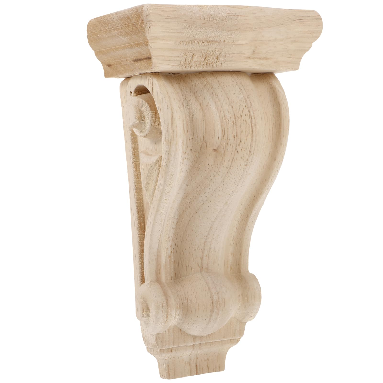 Hemobllo Wood Carved Corbels - Small Wood Corbels Solid Carved Onlay Decorative Corner Onlay s for Furniture Door Decor, 18x10x6cm