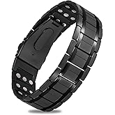 Jecanori 3X Strength Magnetic Bracelets for Men,Premium Fold–Over Clasp & Adjustable Length,Ideal Gift for Men